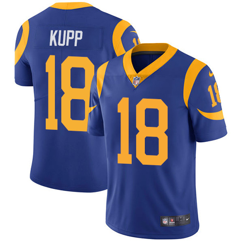 2019 Men Los Angeles Rams #18 Kupp blue Nike Vapor Untouchable Limited NFL Jersey->los angeles rams->NFL Jersey